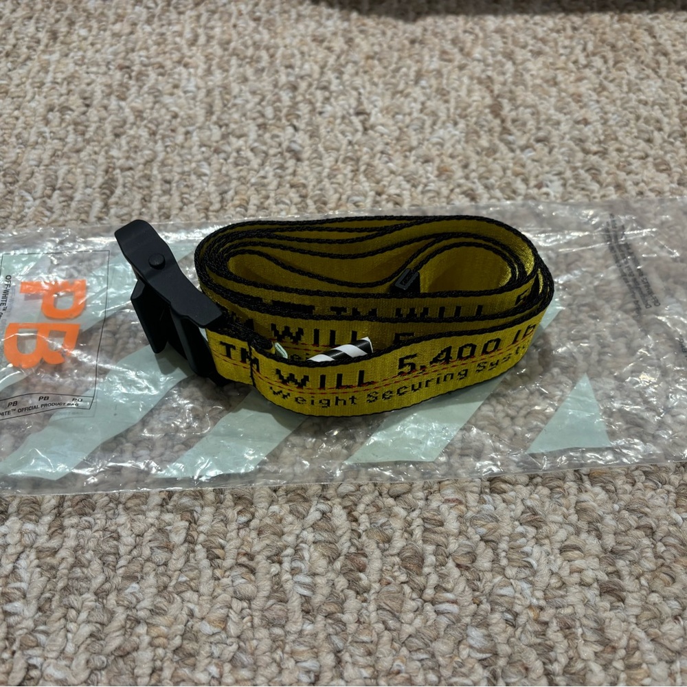 Off-White Yellow Industrial Belt - Picture 2 of 3